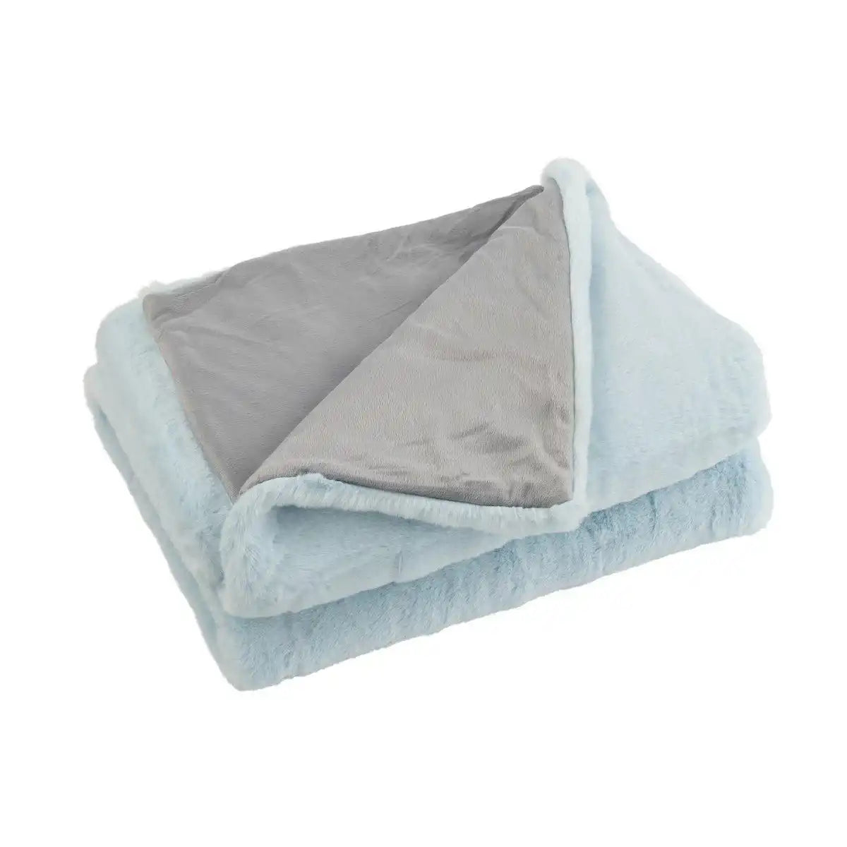 J-Line Plaid Cutie – Polyester – 180 x 130 cm – Hellblau - HomeDesign Knaus