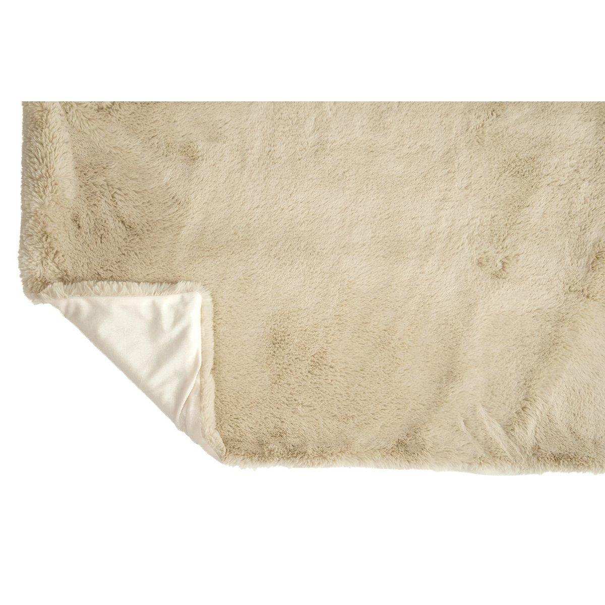 J-Line Plaid Cutie – Polyester – 180 x 130 cm – Hellgrau - HomeDesign Knaus