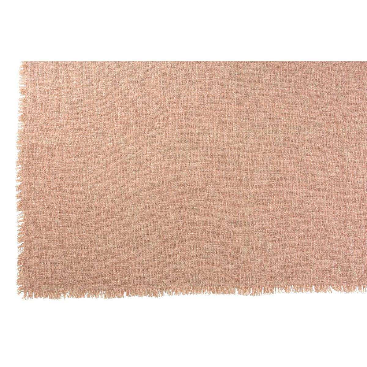 J-Line Plaid-Fransen – Polyester – hellrosa – 130 x 170 cm - HomeDesign Knaus
