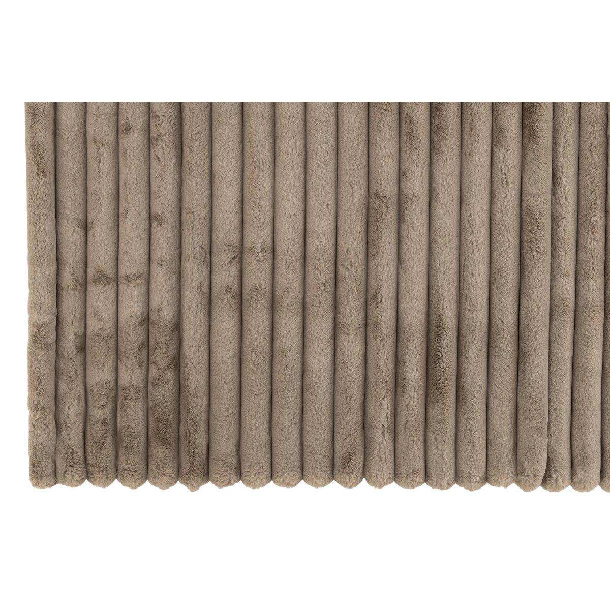 J-Line Plaid Large Cord Polyester Taupe - HomeDesign Knaus
