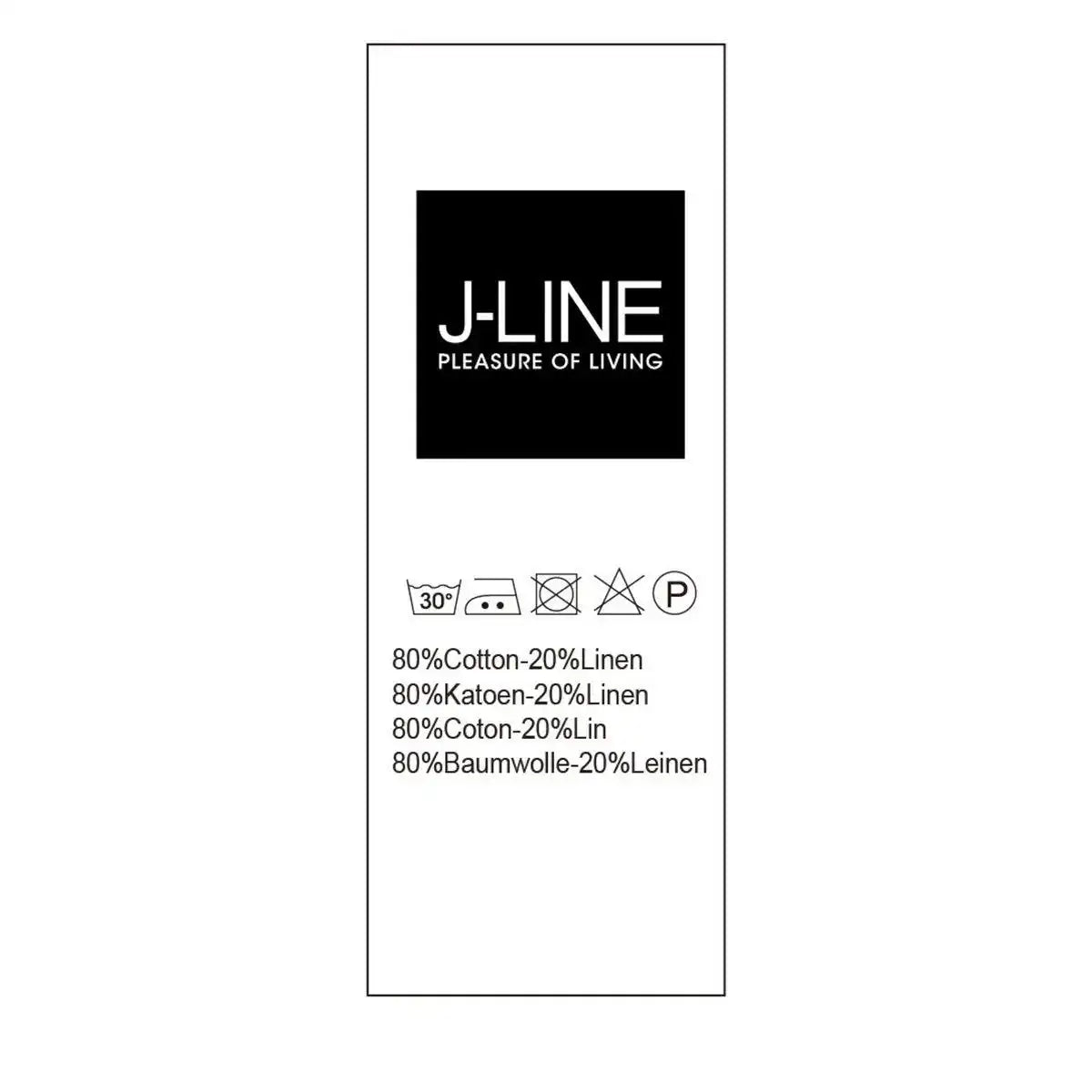 J-Line Plaid – Leinen – Blaugrau – 35 x 27 cm - HomeDesign Knaus