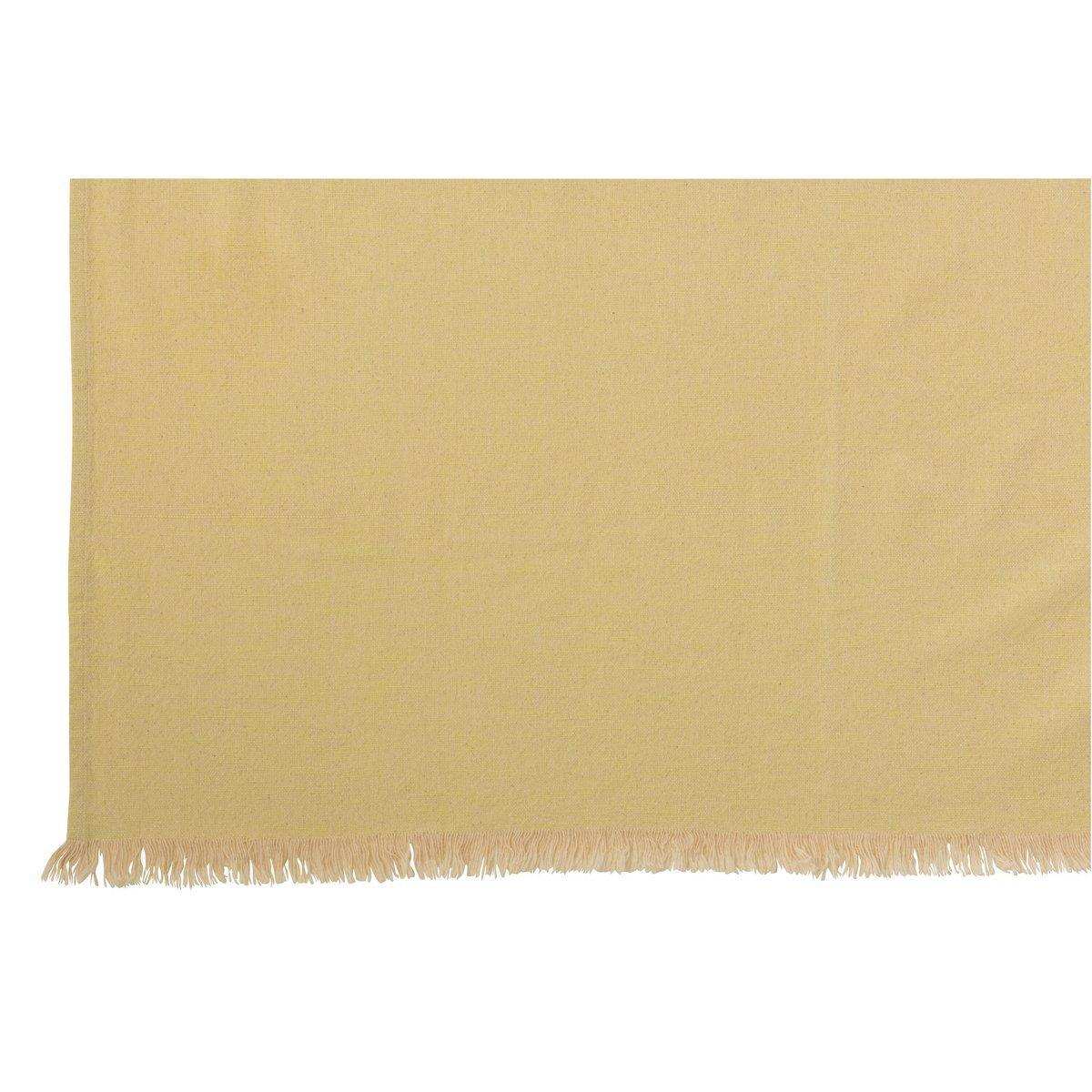 J-Line Plaid – Polyester – gelb/weiß – 172 x 130 cm - HomeDesign Knaus