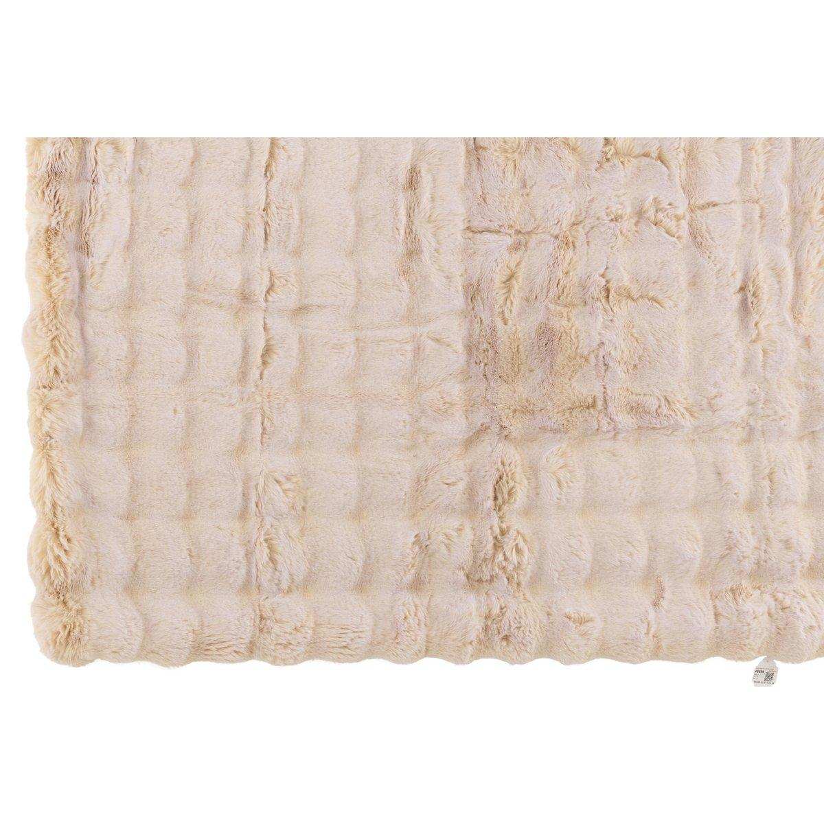 J-Line Plaid Wave Polyester Creme - HomeDesign Knaus
