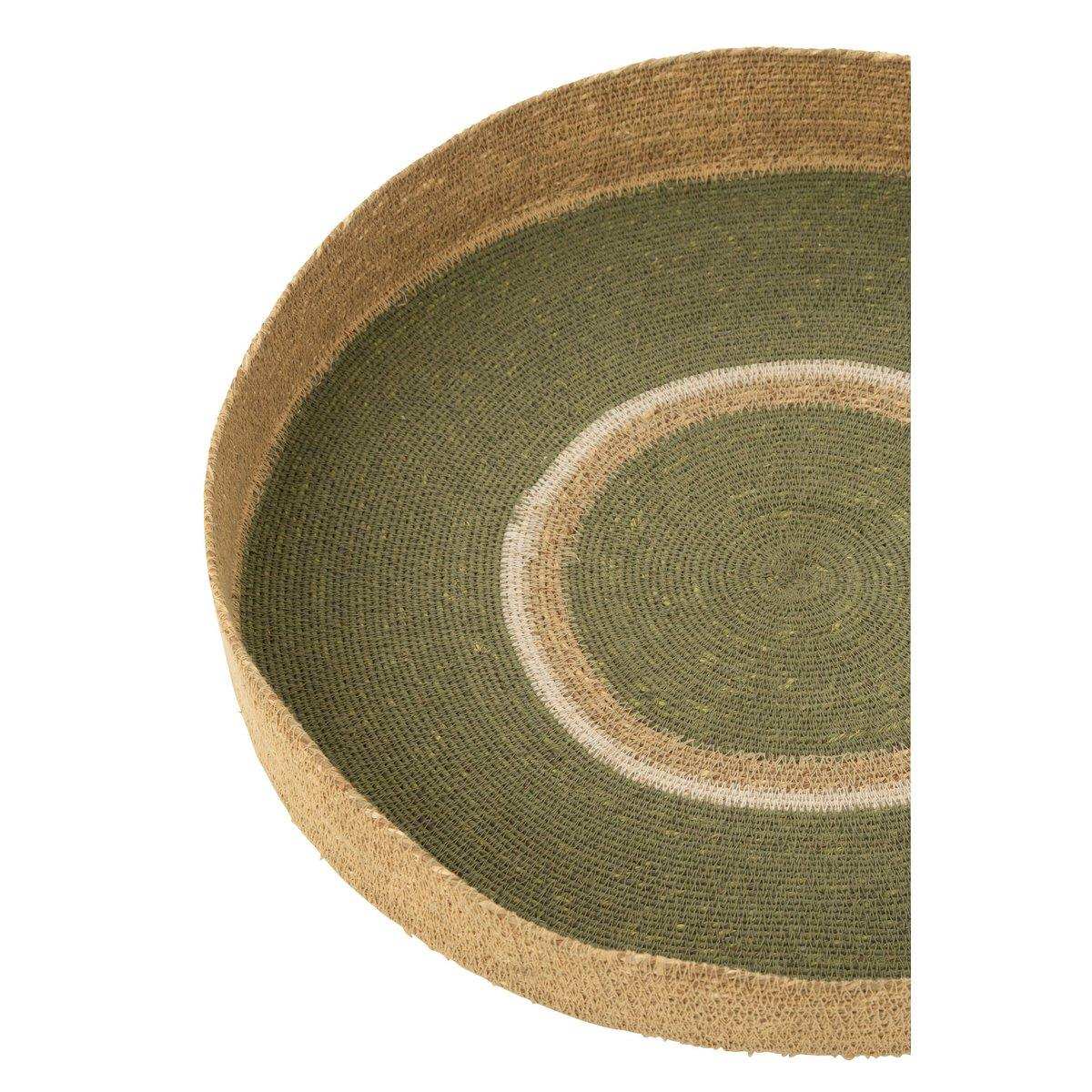 J-Line Plateau Round+Circles Seegrasgrün/Natur - HomeDesign Knaus