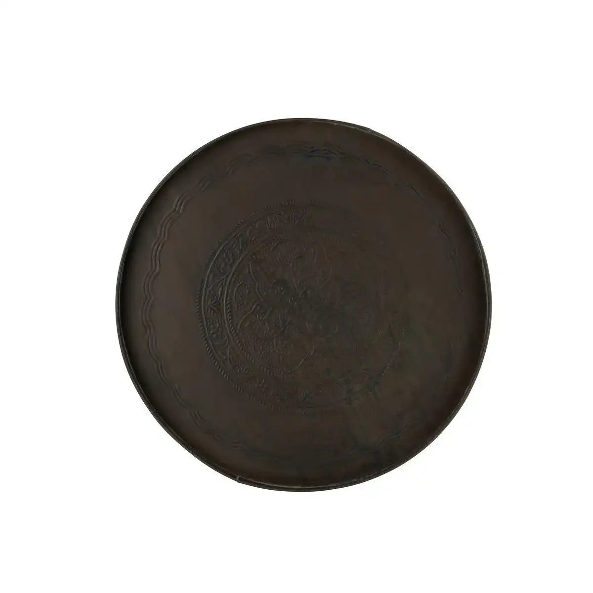 J-Line Plateau Round Classic – Eisen – Schwarz – groß - HomeDesign Knaus