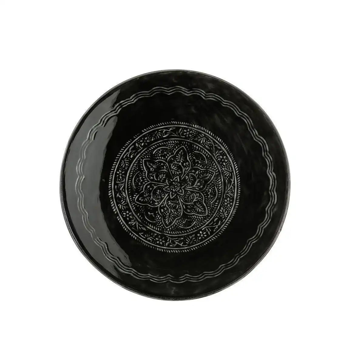 J-Line Plateau Round Classic – Eisen – Schwarz – groß - HomeDesign Knaus