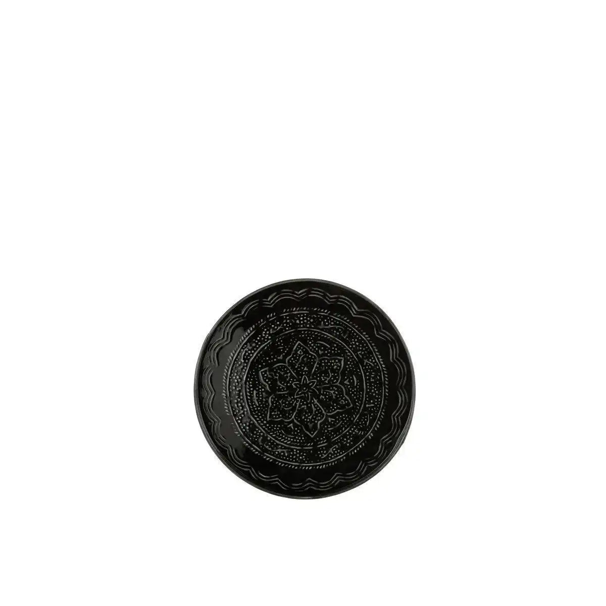 J-Line Plateau Round Classic – Eisen – Schwarz – klein - HomeDesign Knaus