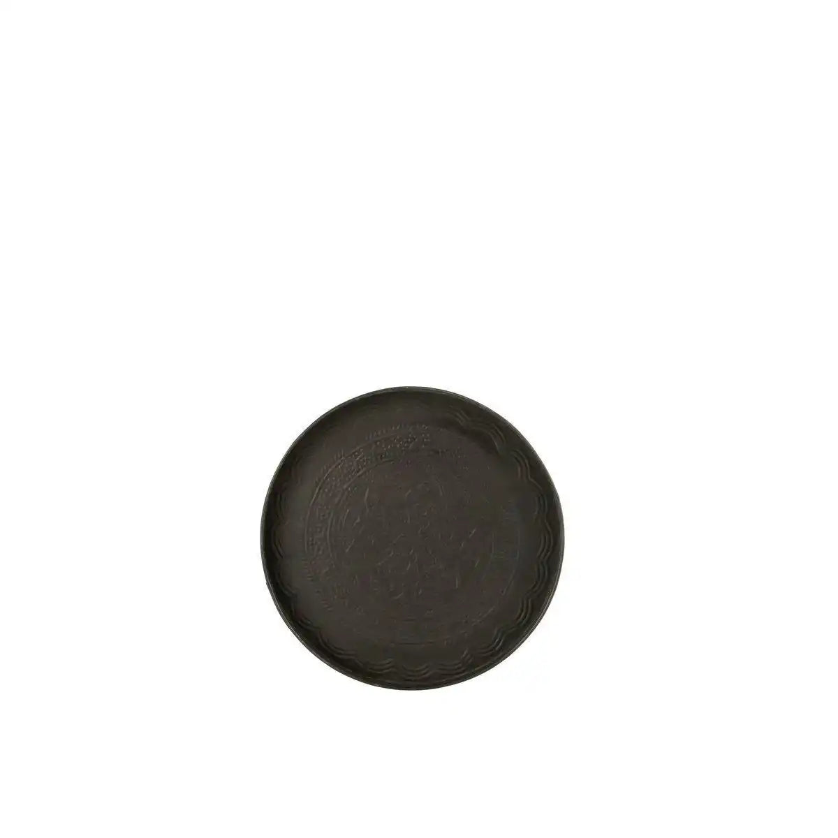 J-Line Plateau Round Classic – Eisen – Schwarz – klein - HomeDesign Knaus