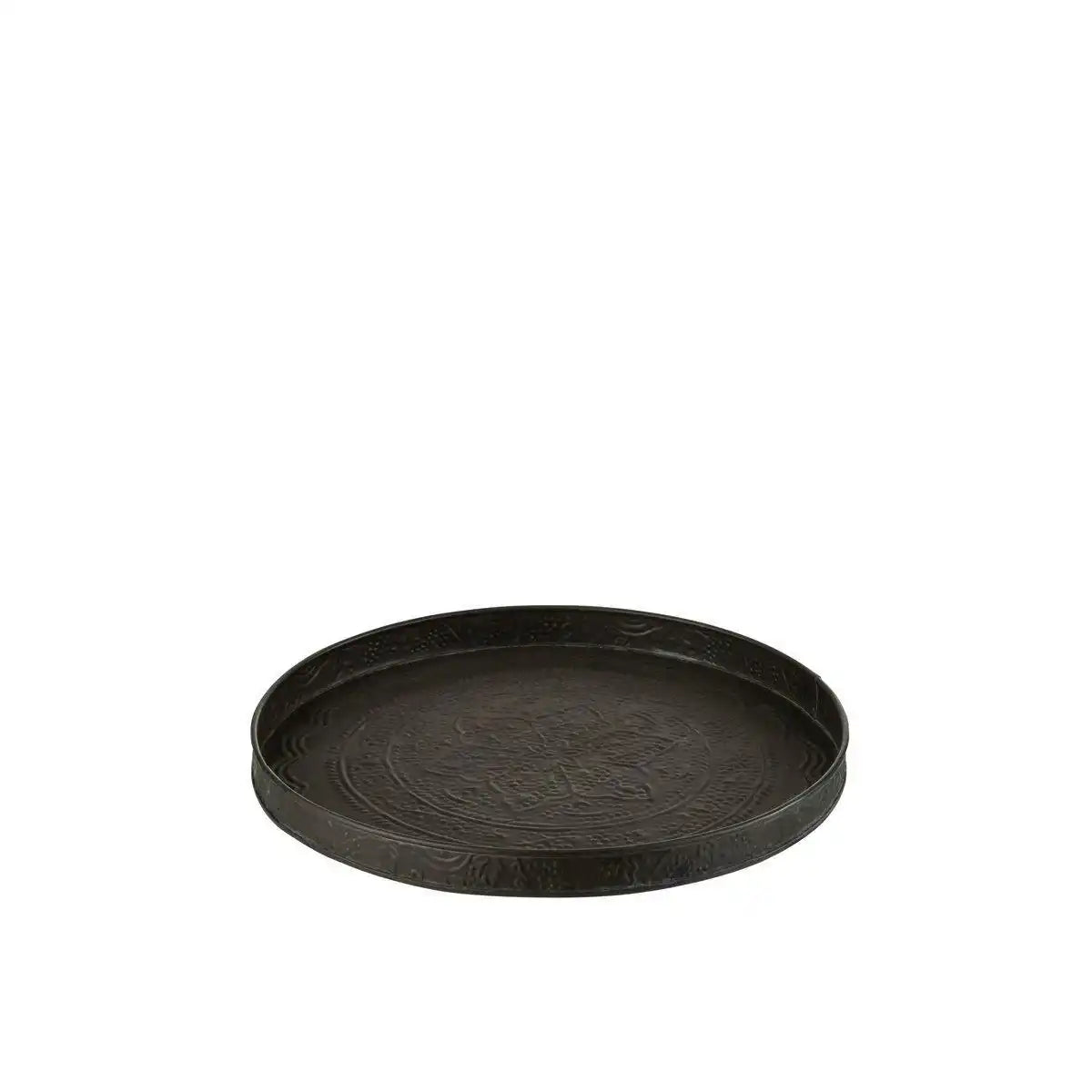 J-Line Plateau Round Classic – Eisen – Schwarz – klein - HomeDesign Knaus