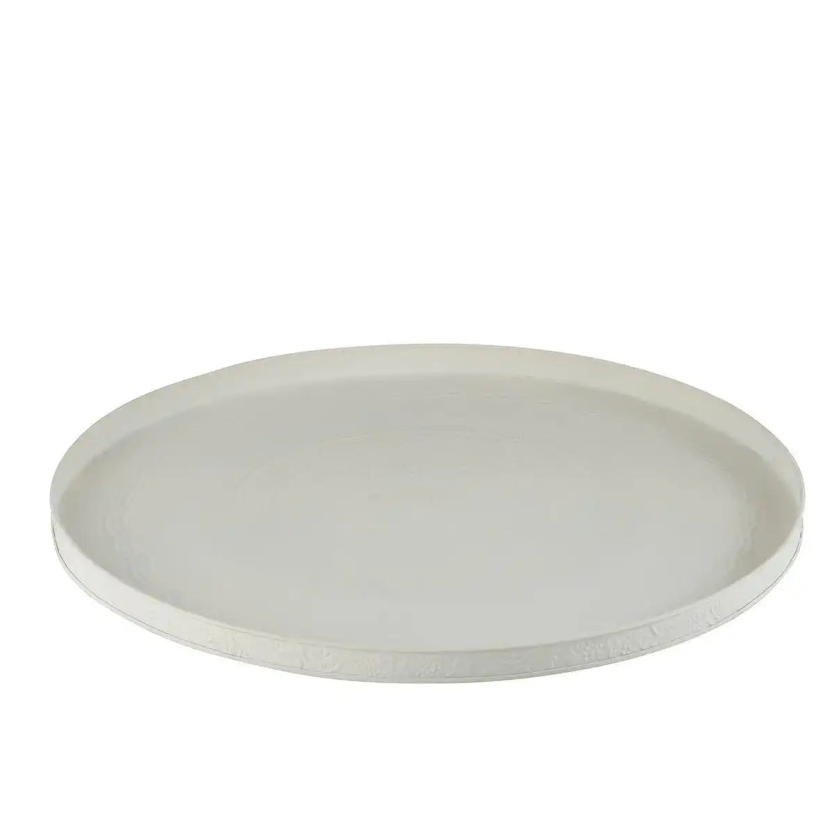 J-Line Plateau Round Classic – Eisen – Weiß – groß - HomeDesign Knaus
