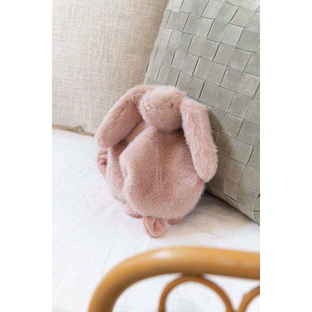 J-Line Plüsch-Doudou Rabbit – Polyester – Rosa - HomeDesign Knaus