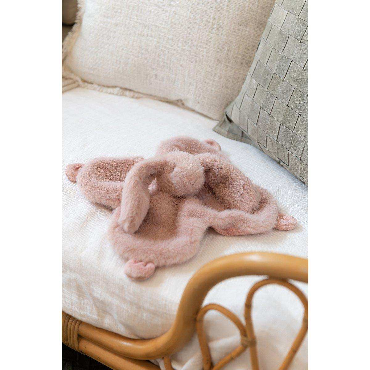 J-Line Plüsch-Doudou Rabbit – Polyester – Rosa - HomeDesign Knaus