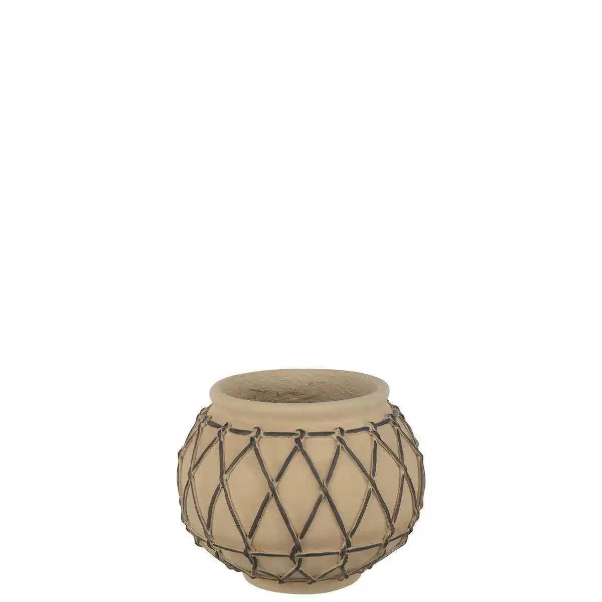 J-Line Pot de Fleurs Berbere – Ciment – Beige – klein - HomeDesign Knaus