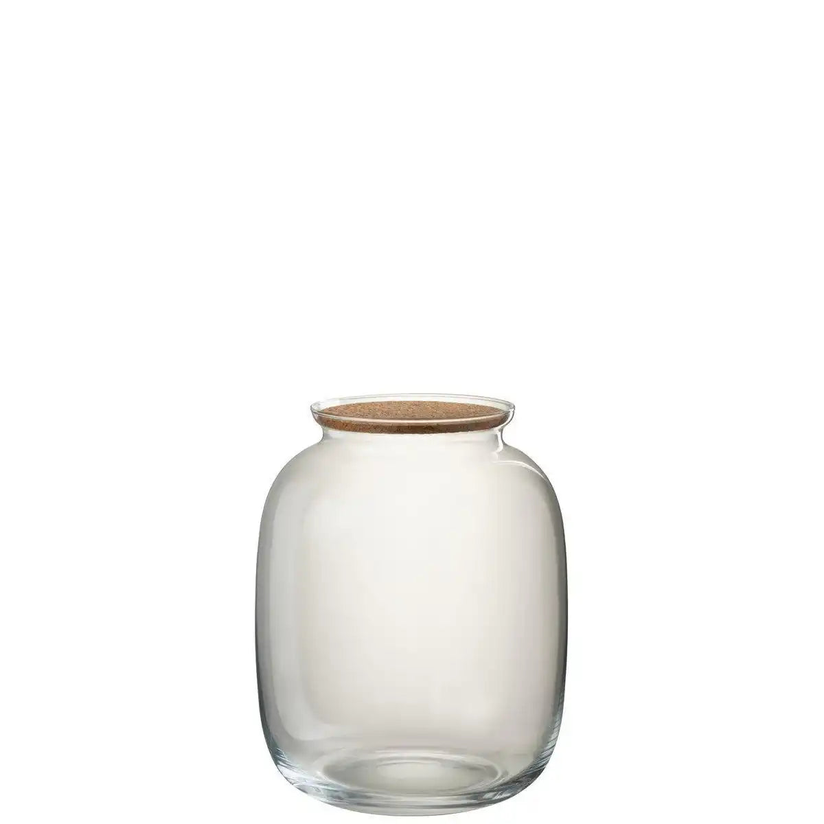 J-Line Pot Roxy Dekoratives Glas/Kork transparent klein - HomeDesign Knaus
