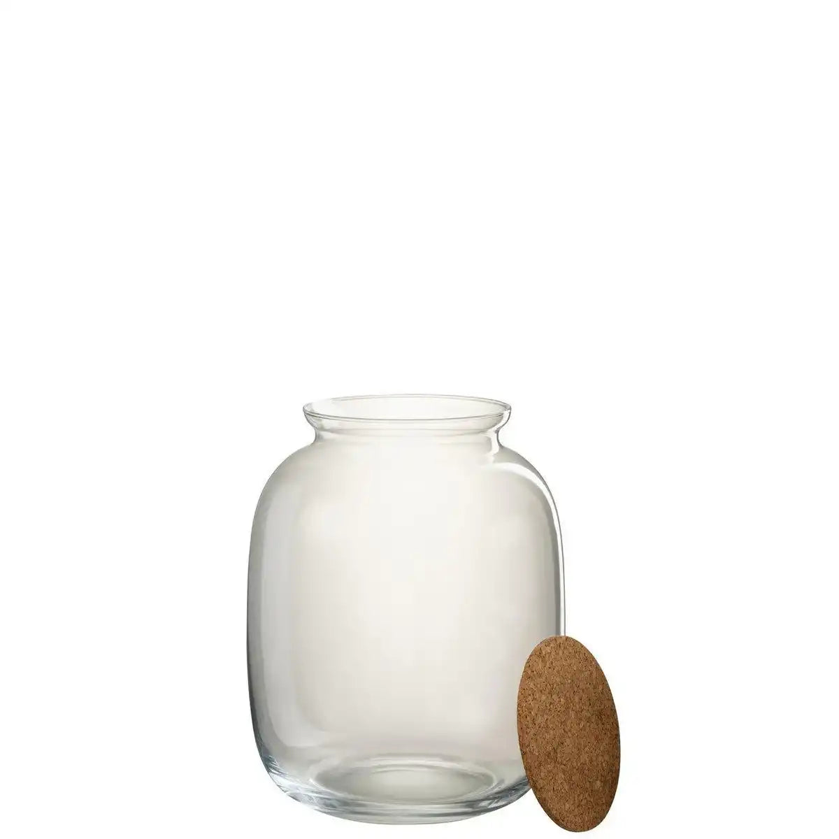 J-Line Pot Roxy Dekoratives Glas/Kork transparent klein - HomeDesign Knaus