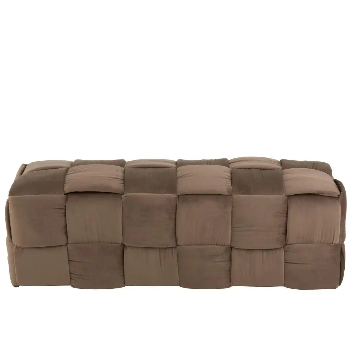 J-Line Pouf 3-Sitzer - Textil/Holz - Braun - HomeDesign Knaus
