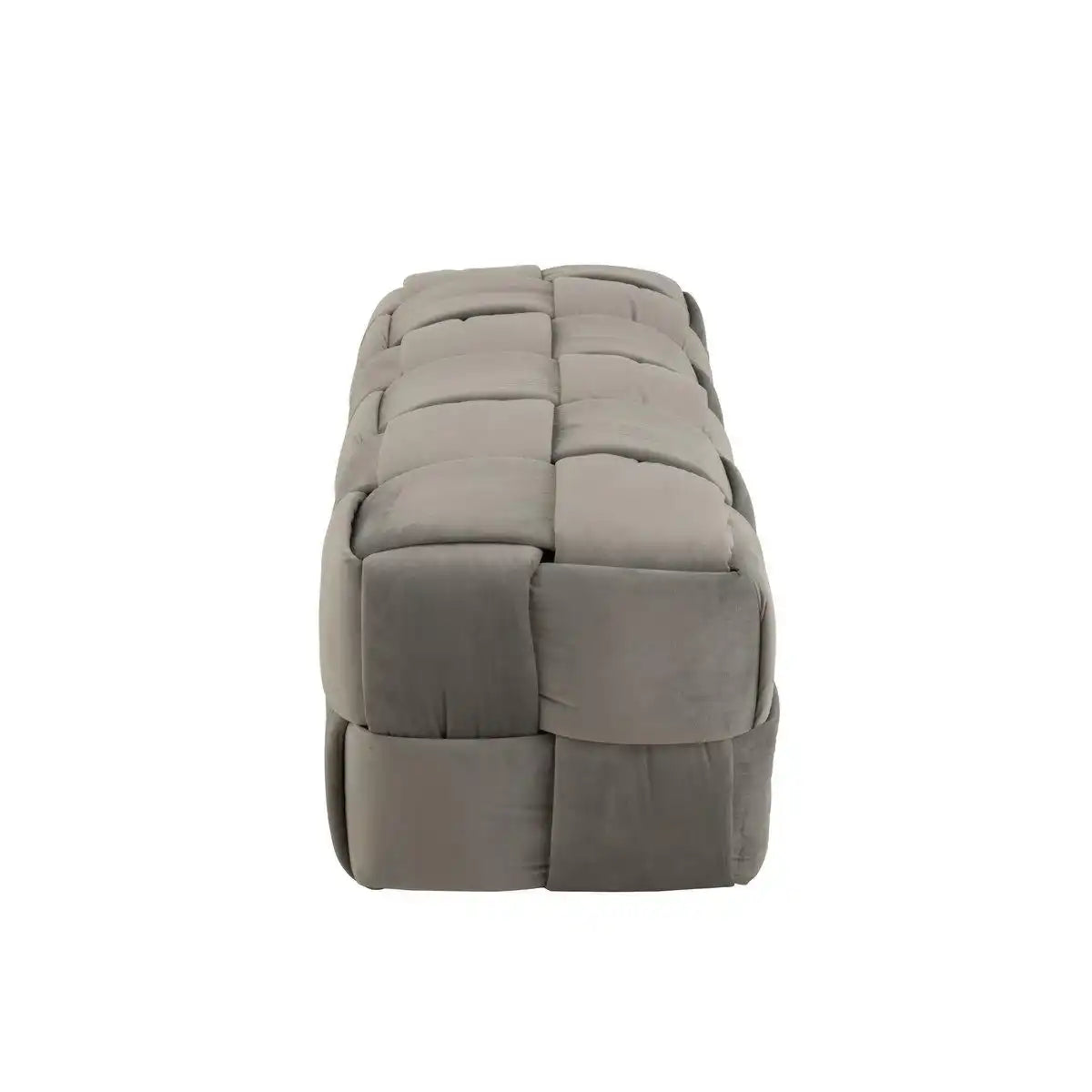 J-Line Pouf 3-Sitzer - Textil/Holz - Hellgrau - HomeDesign Knaus
