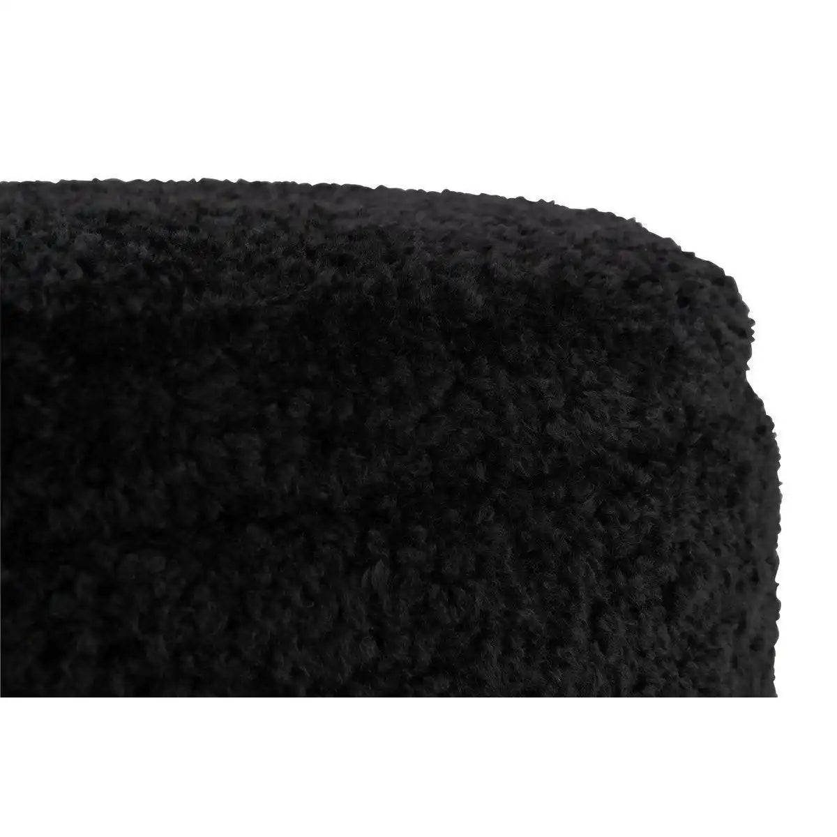 J-Line Pouf Aufbewahrung Teddy Polyester Schwarz - HomeDesign Knaus