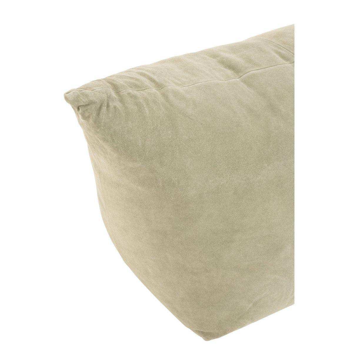 J-Line Pouf Ava Low Leder Grün - HomeDesign Knaus