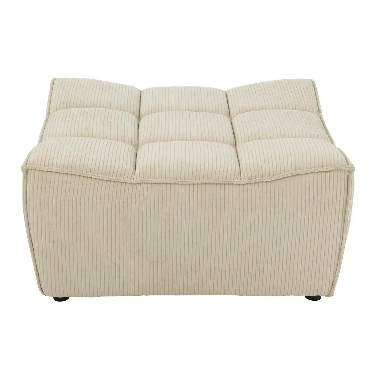 J-Line Pouf Grid Pappelholz/Schaum Beige - HomeDesign Knaus