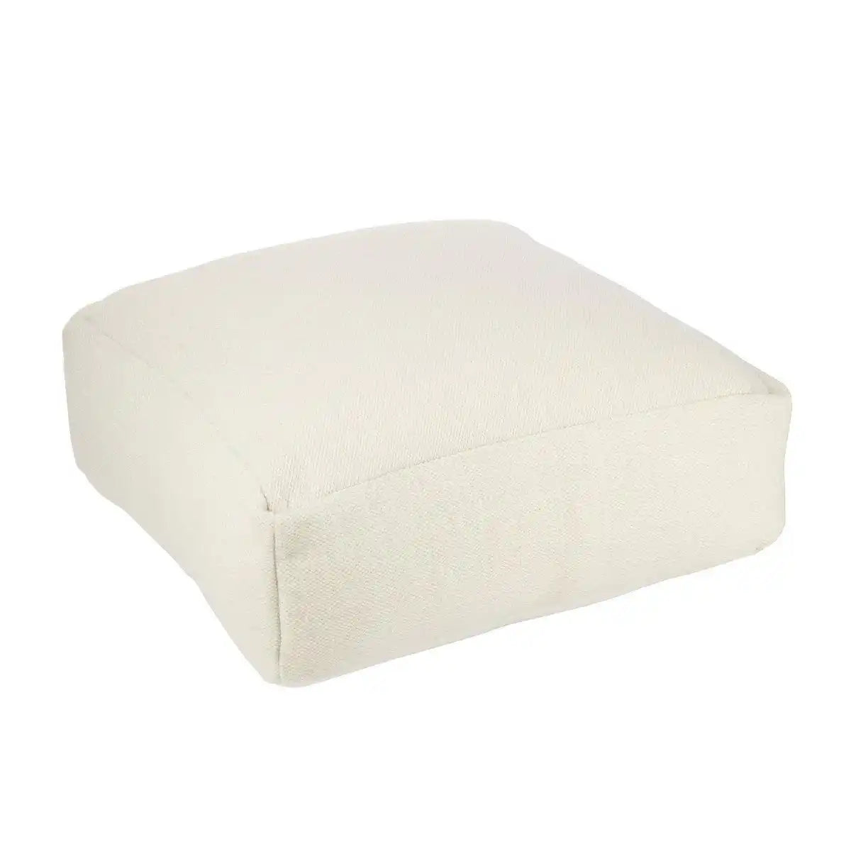 J-Line Pouf Square Wolle Creme - HomeDesign Knaus