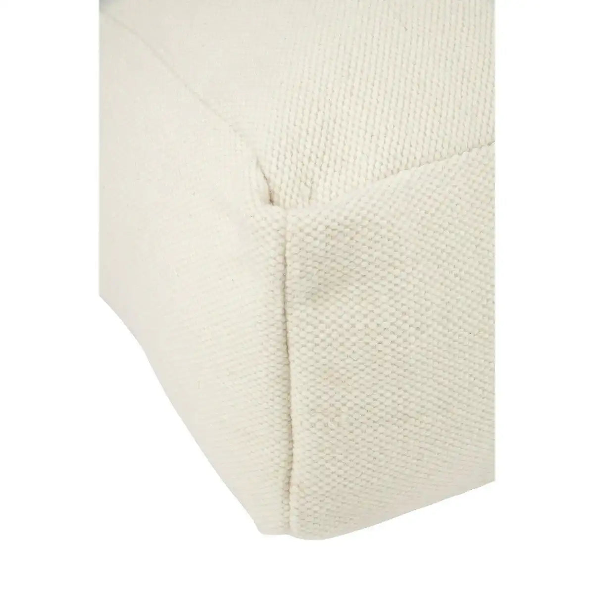 J-Line Pouf Square Wolle Creme - HomeDesign Knaus