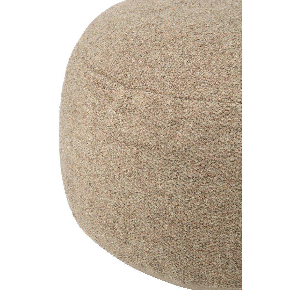 J-Line Pouf Steinwolle Beige - HomeDesign Knaus