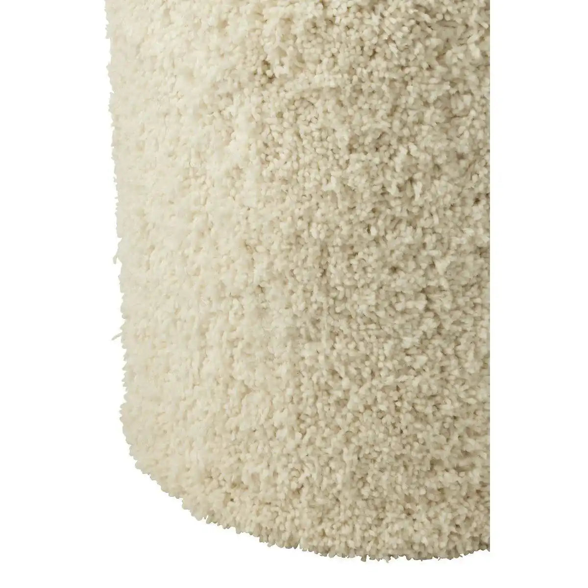 J-Line Pouf Zylinder Flauschiges Polyester Creme - HomeDesign Knaus