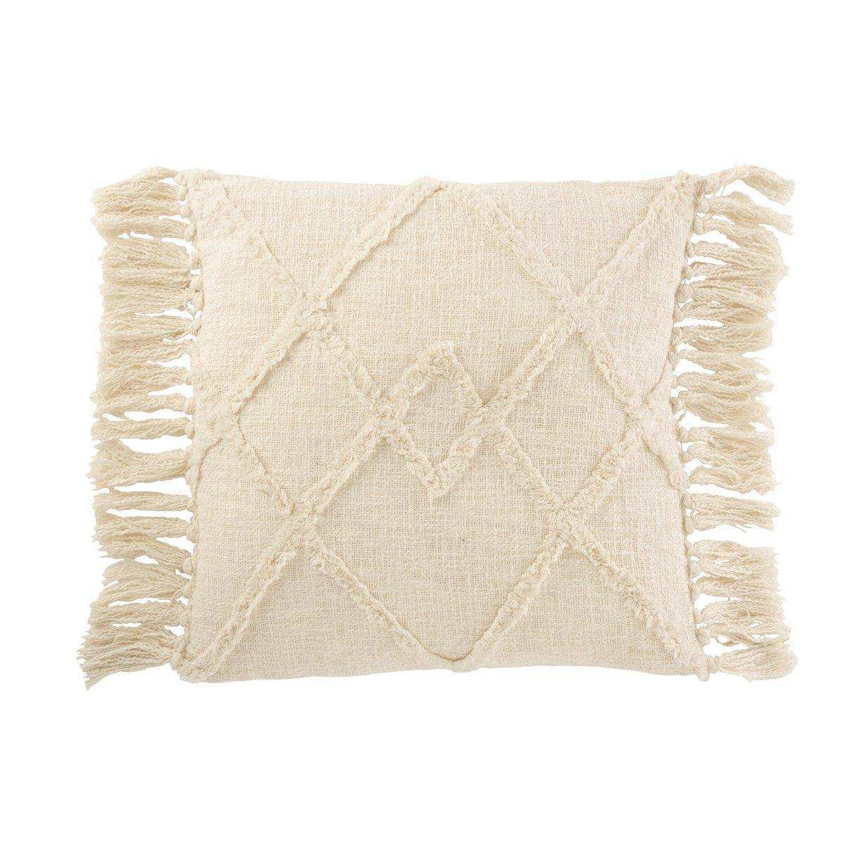 J-Line Quadratisches Kissen – Baumwolle – 70x50 cm – Beige - HomeDesign Knaus