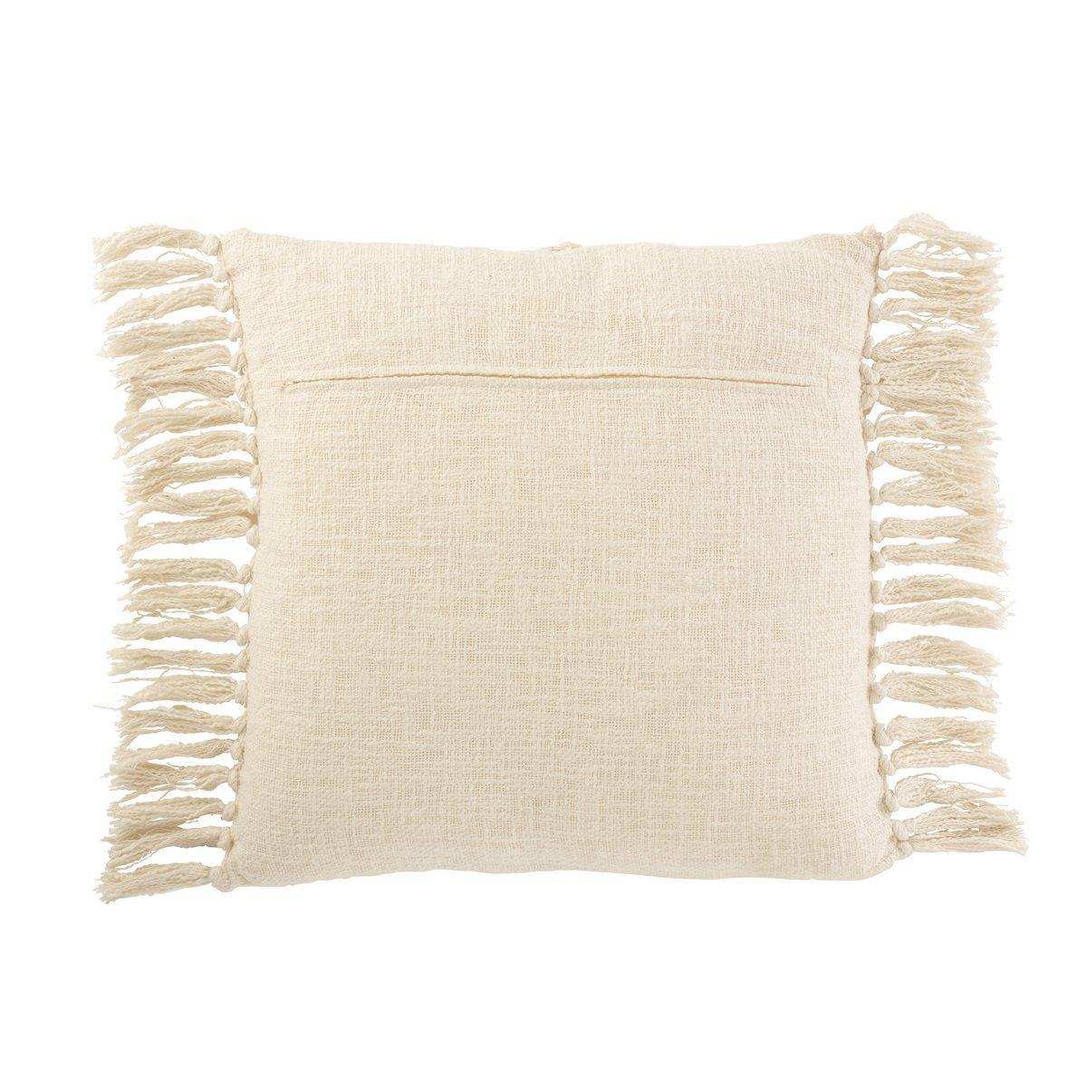 J-Line Quadratisches Kissen – Baumwolle – 70x50 cm – Beige