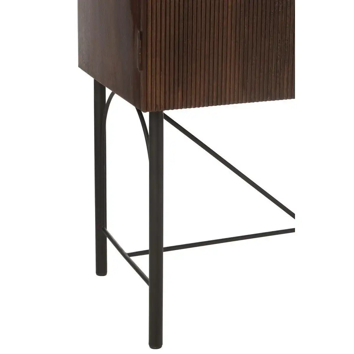 J-Line Rack Aura Mangoholz/Metall Braun - HomeDesign Knaus