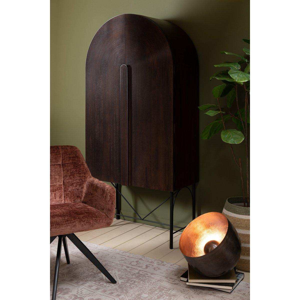 J-Line Rack Aura Mangoholz/Metall Braun - HomeDesign Knaus