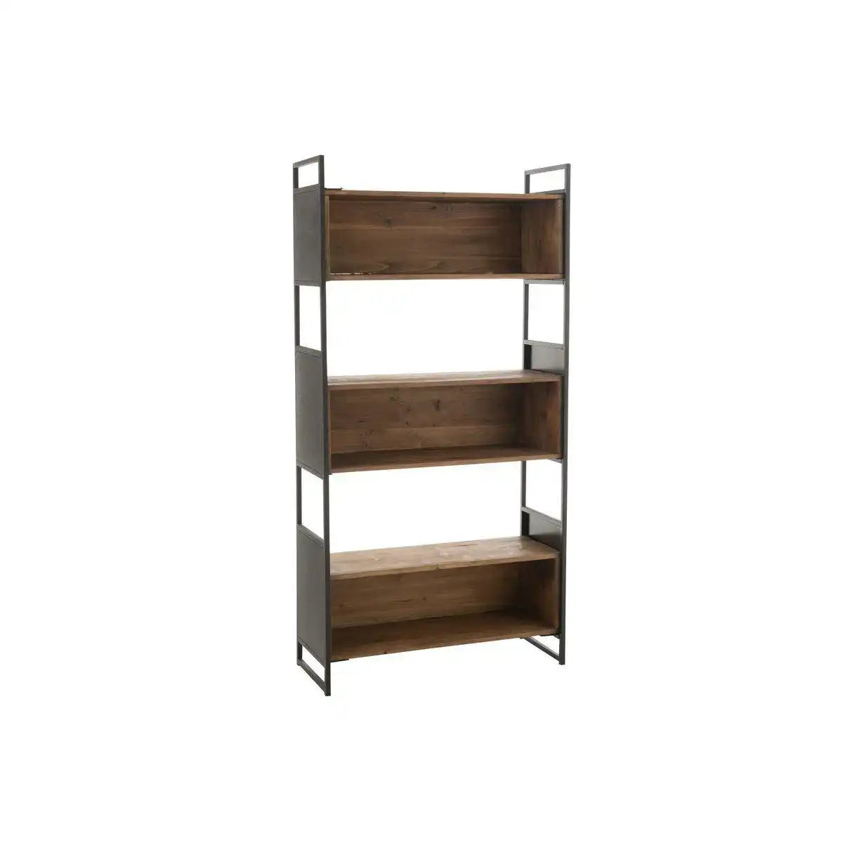 J-Line Rack aus recyceltem Holz/Metall, Schwarz/Natur, klein - HomeDesign Knaus
