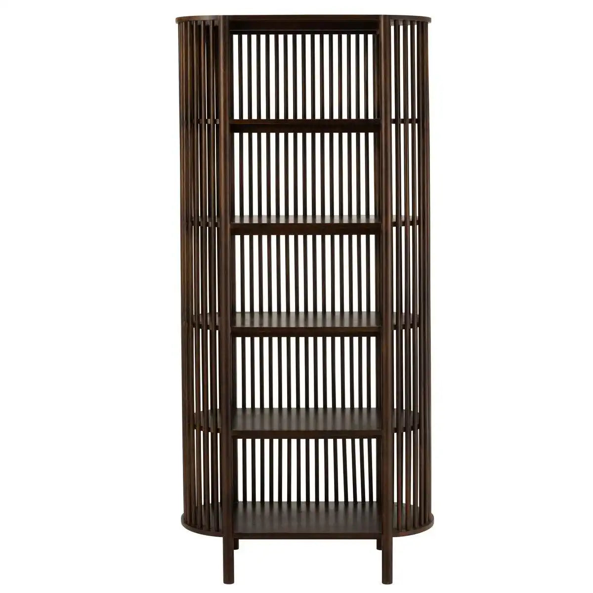 J-Line Rack Conie 5 Regale Mangoholz Dunkelbraun - HomeDesign Knaus