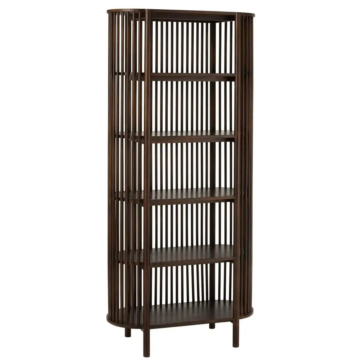 J-Line Rack Conie 5 Regale Mangoholz Dunkelbraun - HomeDesign Knaus