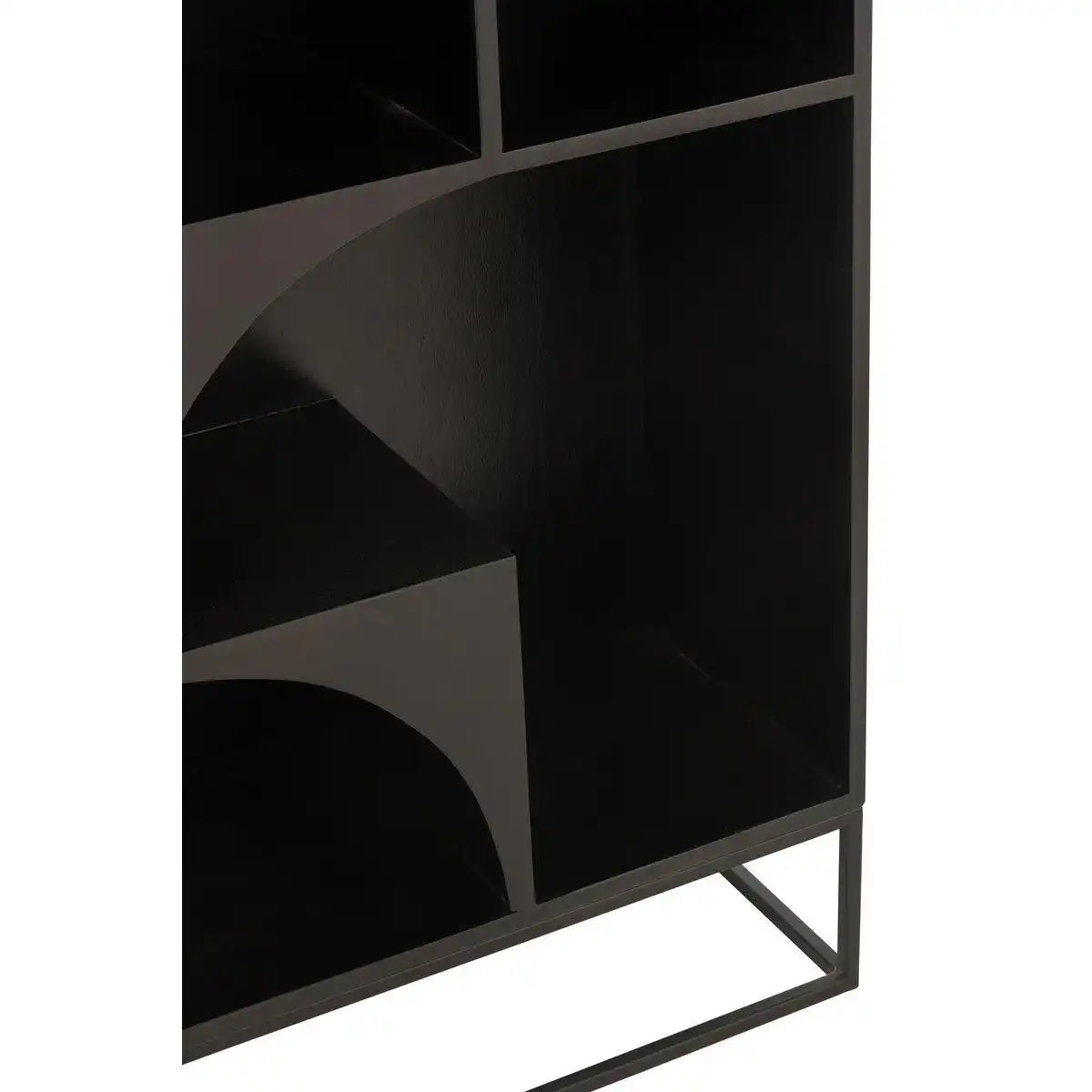 J-Line Rack Fashion Mangoholz/MDF Schwarz - HomeDesign Knaus