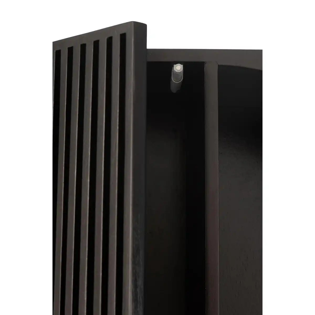 J-Line Rack Fashion Mangoholz/MDF Schwarz - HomeDesign Knaus