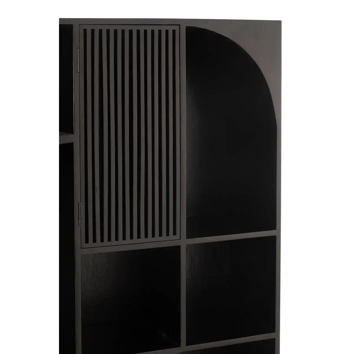 J-Line Rack Fashion Mangoholz/MDF Schwarz - HomeDesign Knaus