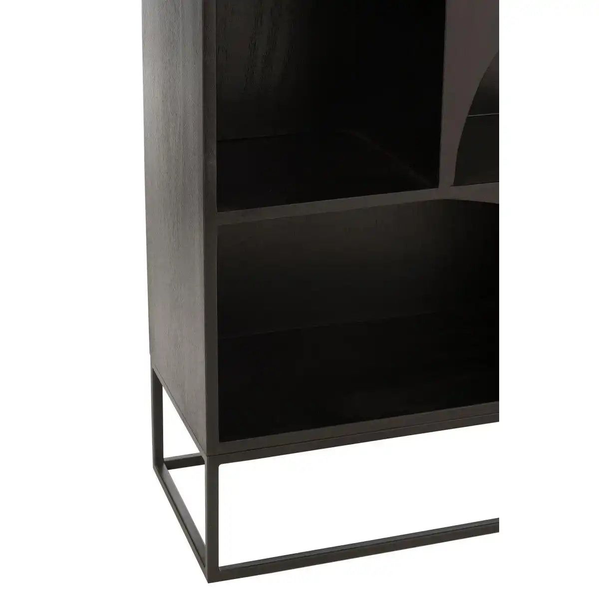 J-Line Rack Fashion Mangoholz/MDF Schwarz - HomeDesign Knaus