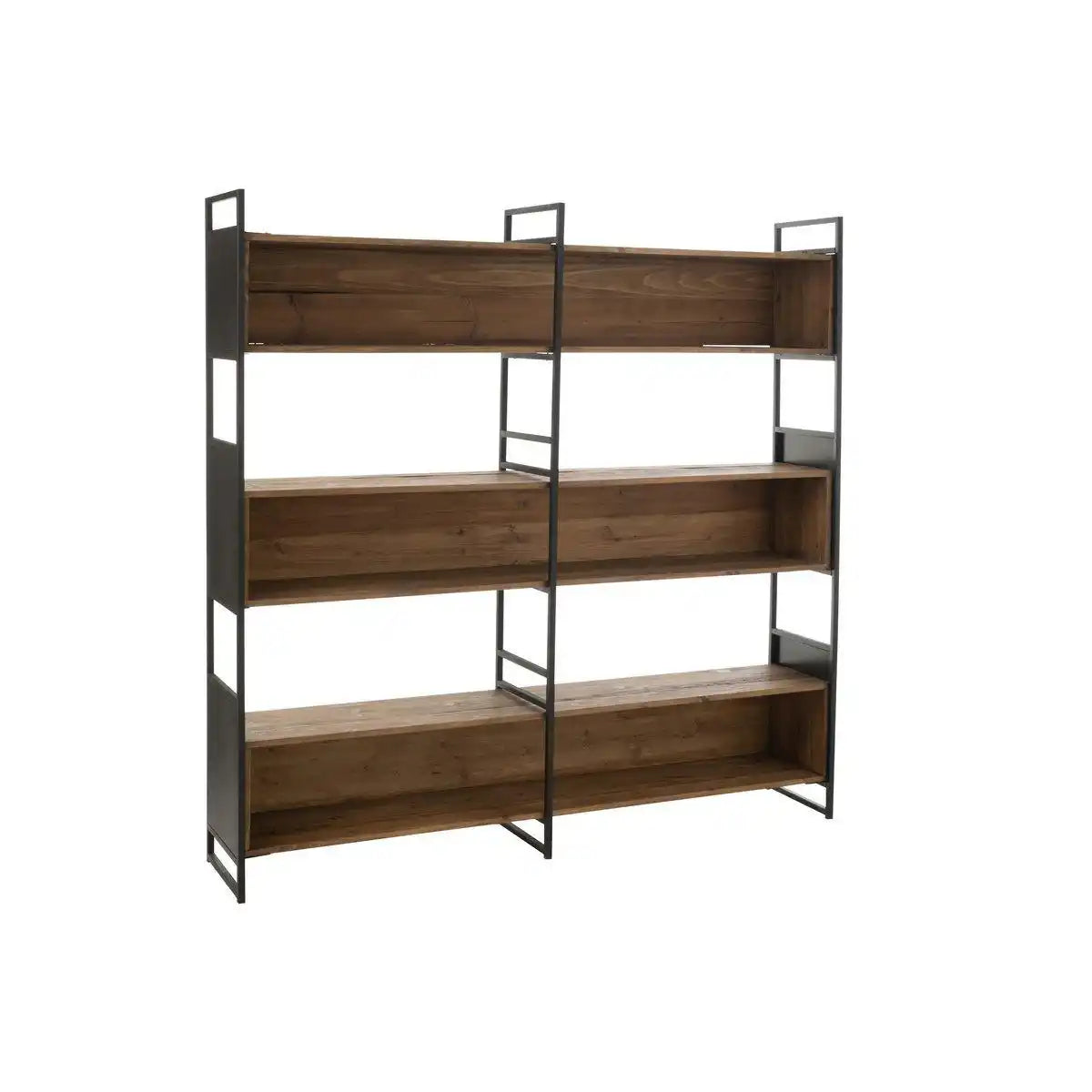 J-Line-Rack, recyceltes Holz/Metall, Schwarz/Natur, groß - HomeDesign Knaus