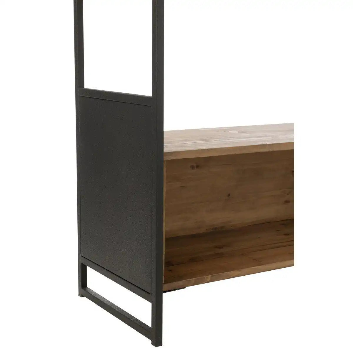 J-Line-Rack, recyceltes Holz/Metall, Schwarz/Natur, groß - HomeDesign Knaus
