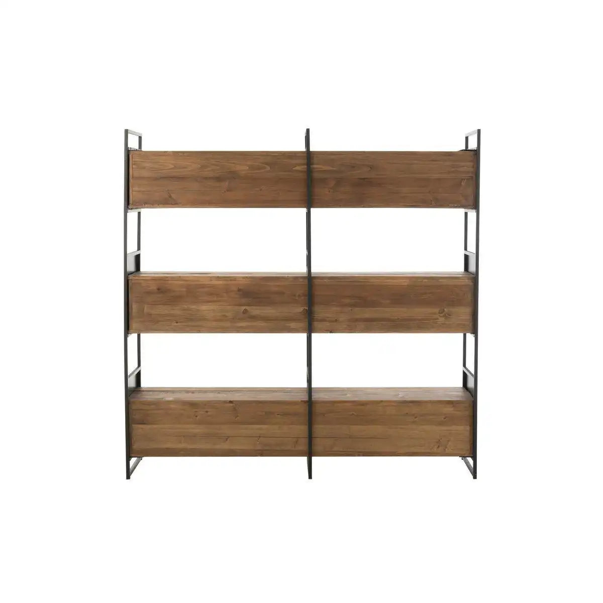 J-Line-Rack, recyceltes Holz/Metall, Schwarz/Natur, groß - HomeDesign Knaus