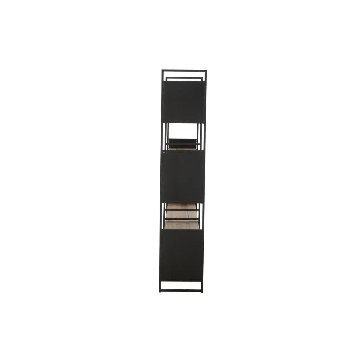 J-Line-Rack, recyceltes Holz/Metall, Schwarz/Natur, groß - HomeDesign Knaus