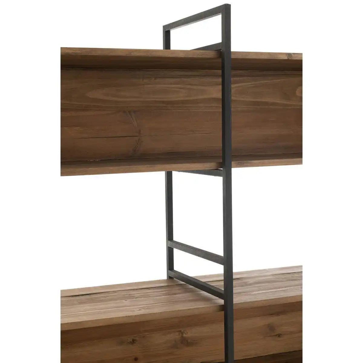 J-Line-Rack, recyceltes Holz/Metall, Schwarz/Natur, groß - HomeDesign Knaus