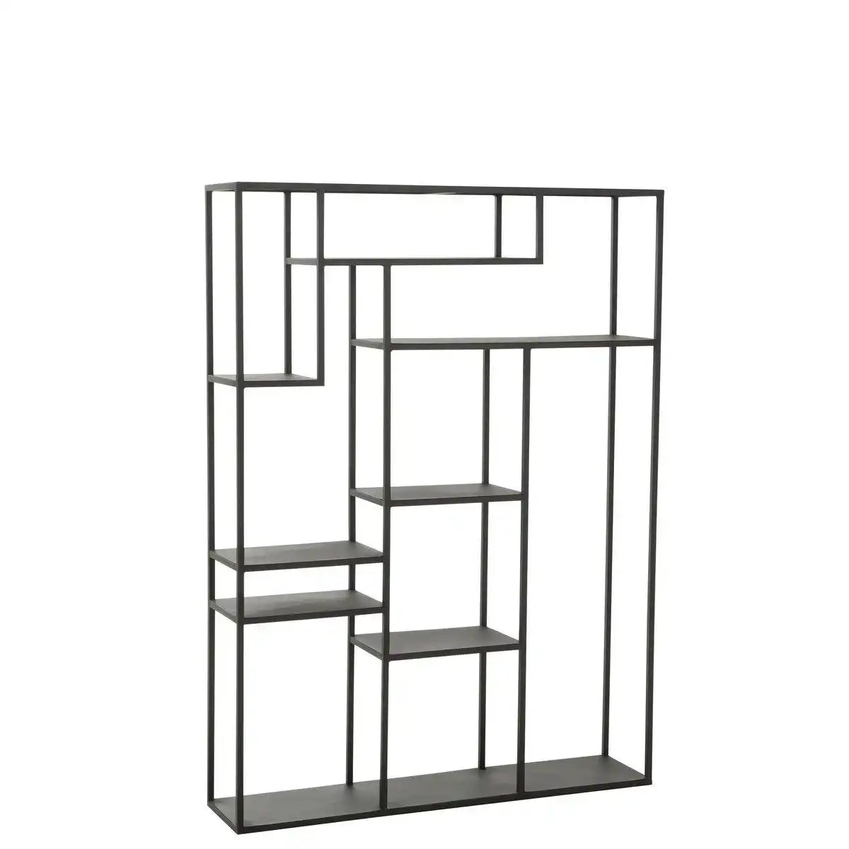 J-Line Rack Unebenes Regal Metall Schwarz - HomeDesign Knaus