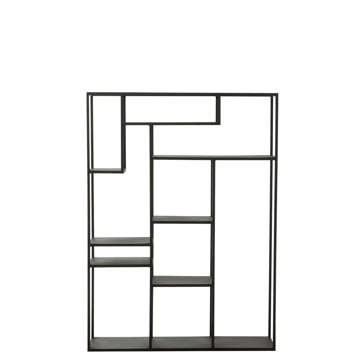 J-Line Rack Unebenes Regal Metall Schwarz - HomeDesign Knaus