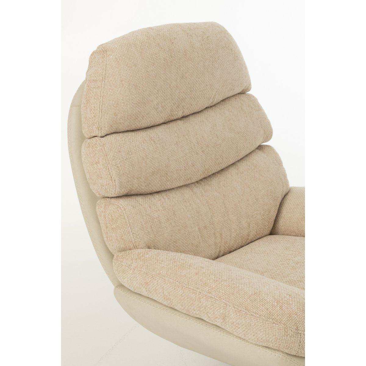 J-Line Relaxsitz + Fußhocker Metall/Sperrholz Grau/Schwarz - HomeDesign Knaus