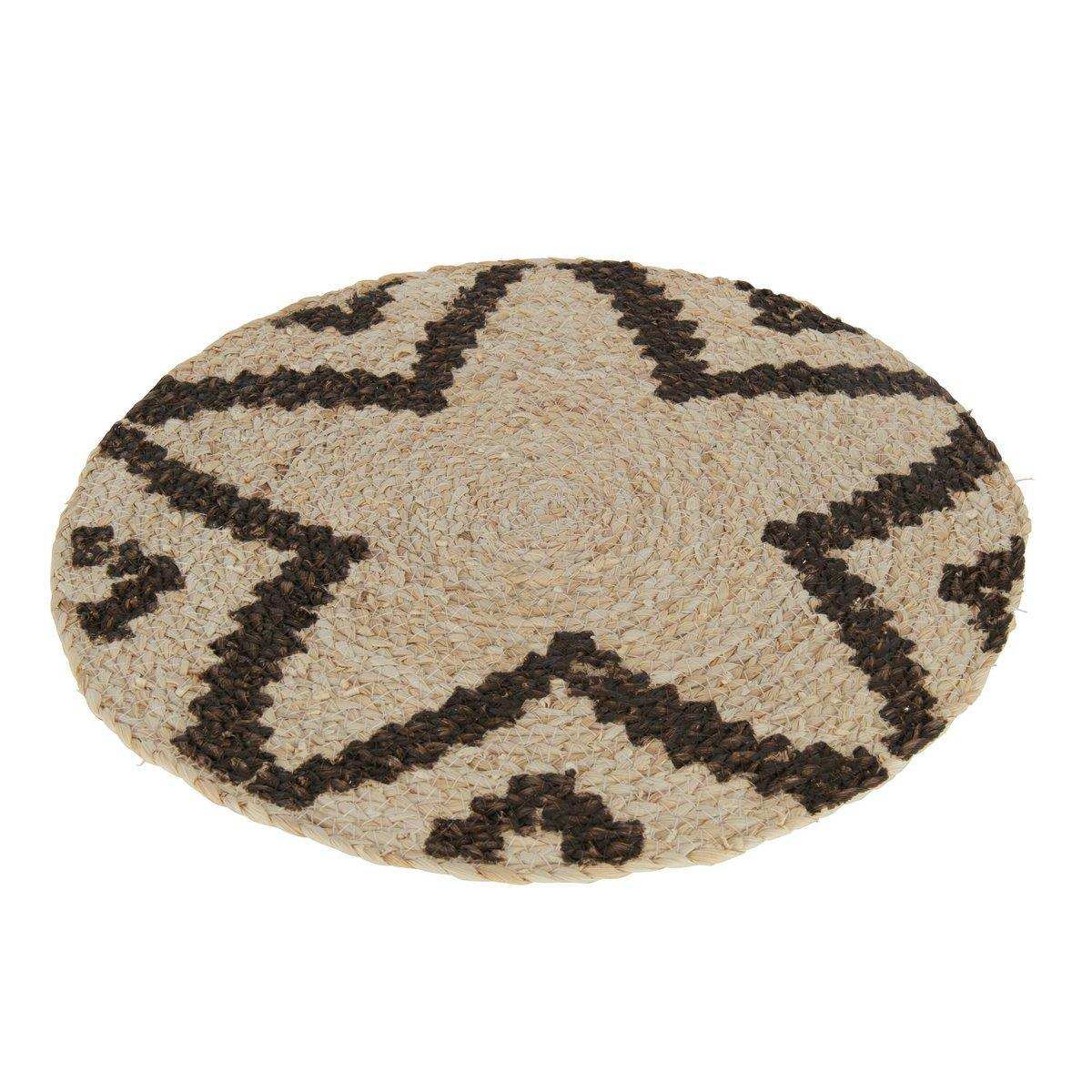 J-Line Rond Ster Tischset - Jute - Natur - - HomeDesign Knaus