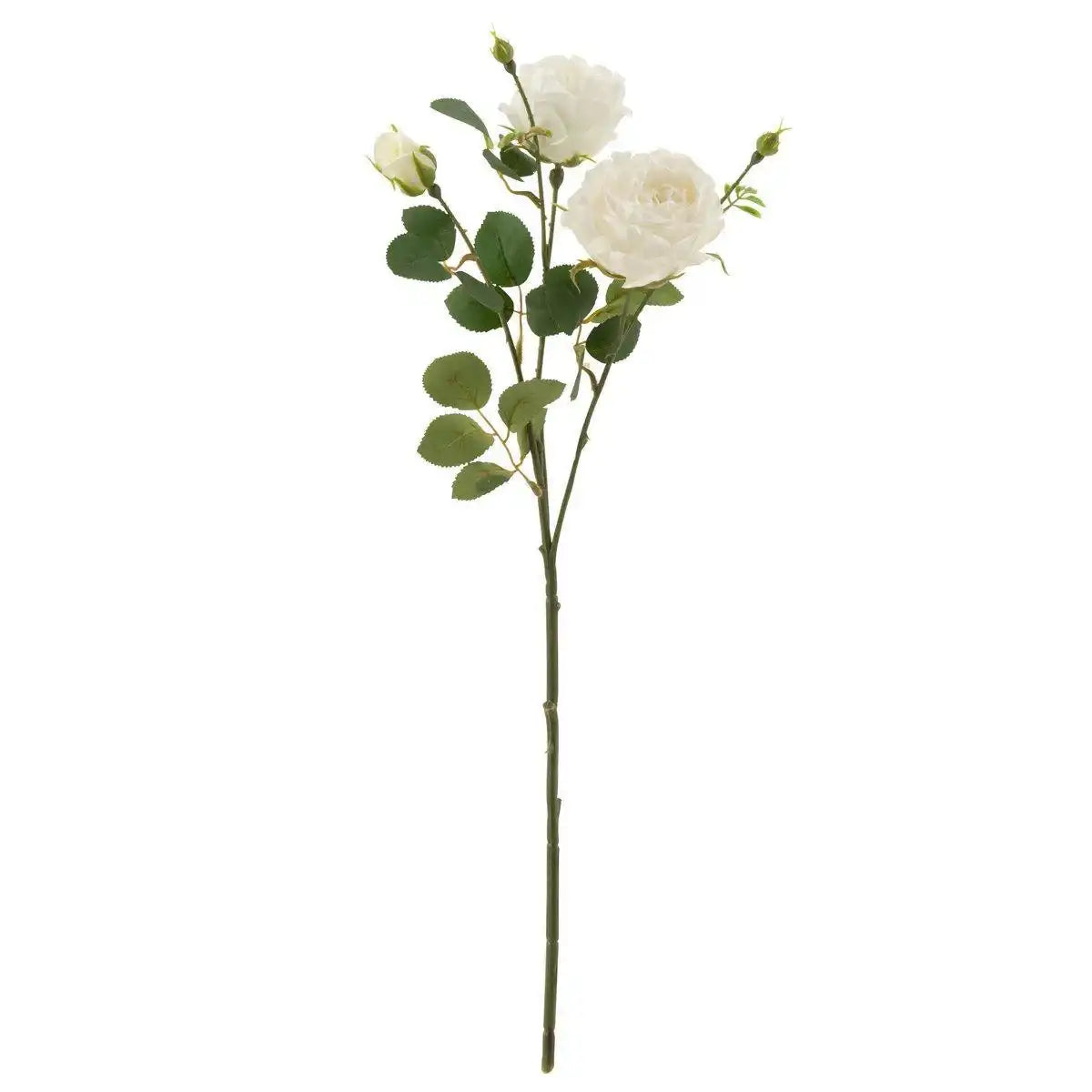 J-Line Rose 3 Köpfe - Kunststoff - Weiß - HomeDesign Knaus