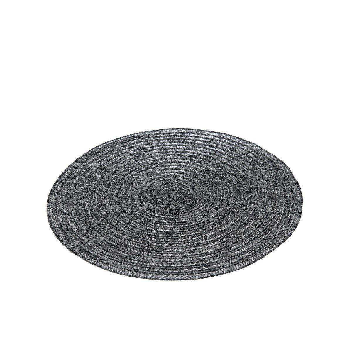 J-Line Round Braided Tischset - Kunststoff - Schwarz - HomeDesign Knaus